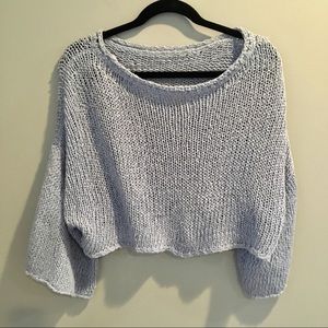 Urban Outfitters oversized cropped baby blue top S